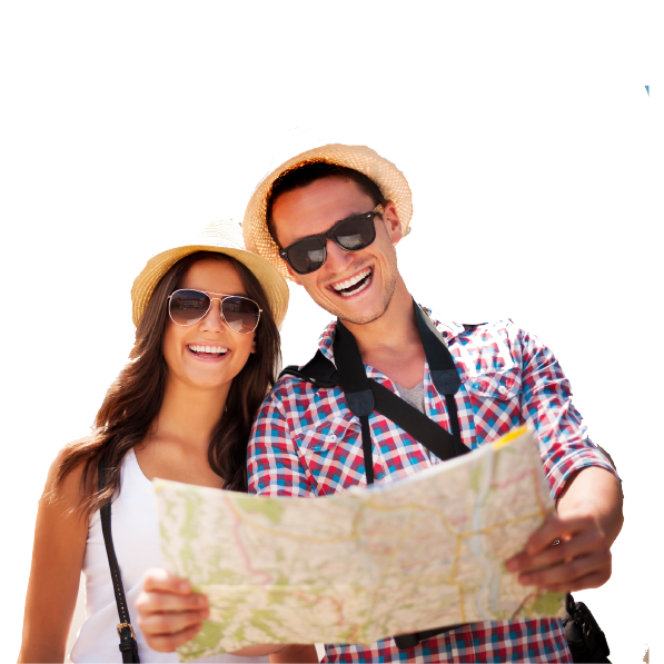 Pareja viajando